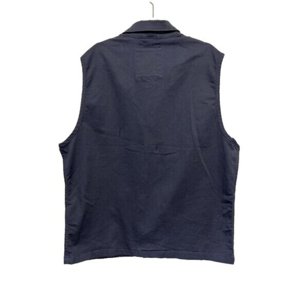 NWT Produkt Women's Heavy Cotton Navy Blue Sleeveless Work Button Down Shirt XL - Picture 2 of 6